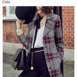 CAbi Sovereign Plaid Trench Coat size M
